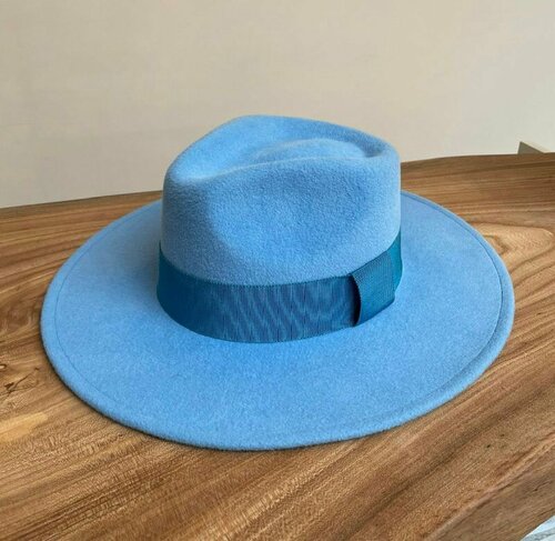 Шляпа федора MYARI, демисезон/лето, размер 50/60, голубой