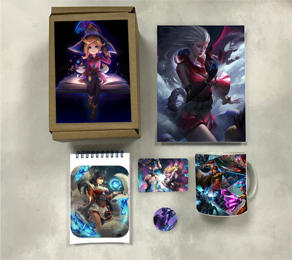 Подарочный бокс GOODbrelok принт "Лига легенд, League of Legends" - 0001
