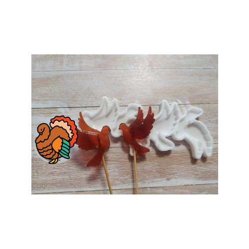 Форма для леденцов голубь 6 см 4 ячейки