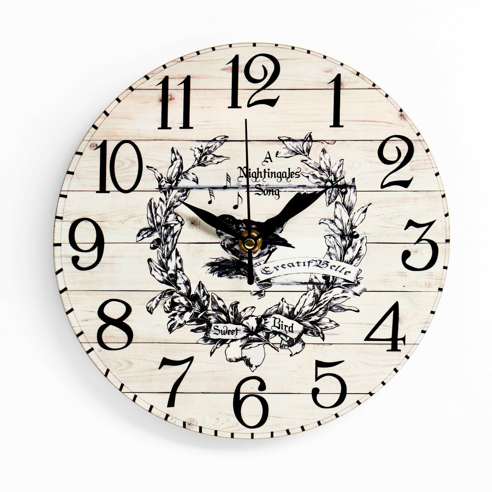 Часы настенные, серия: Интерьер, "Пташка", дискретный ход, d-23.5 см