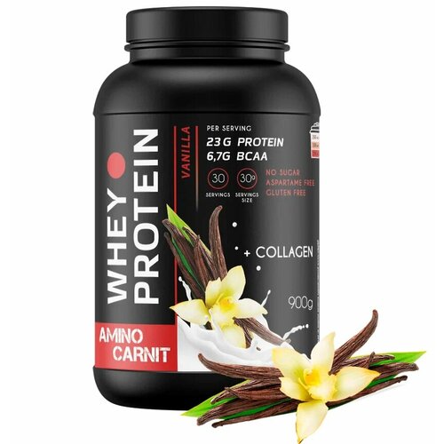 Whey Protein Amino Carnit (900 гр) - Вишня whey protein amino carnit 1800 гр вишня