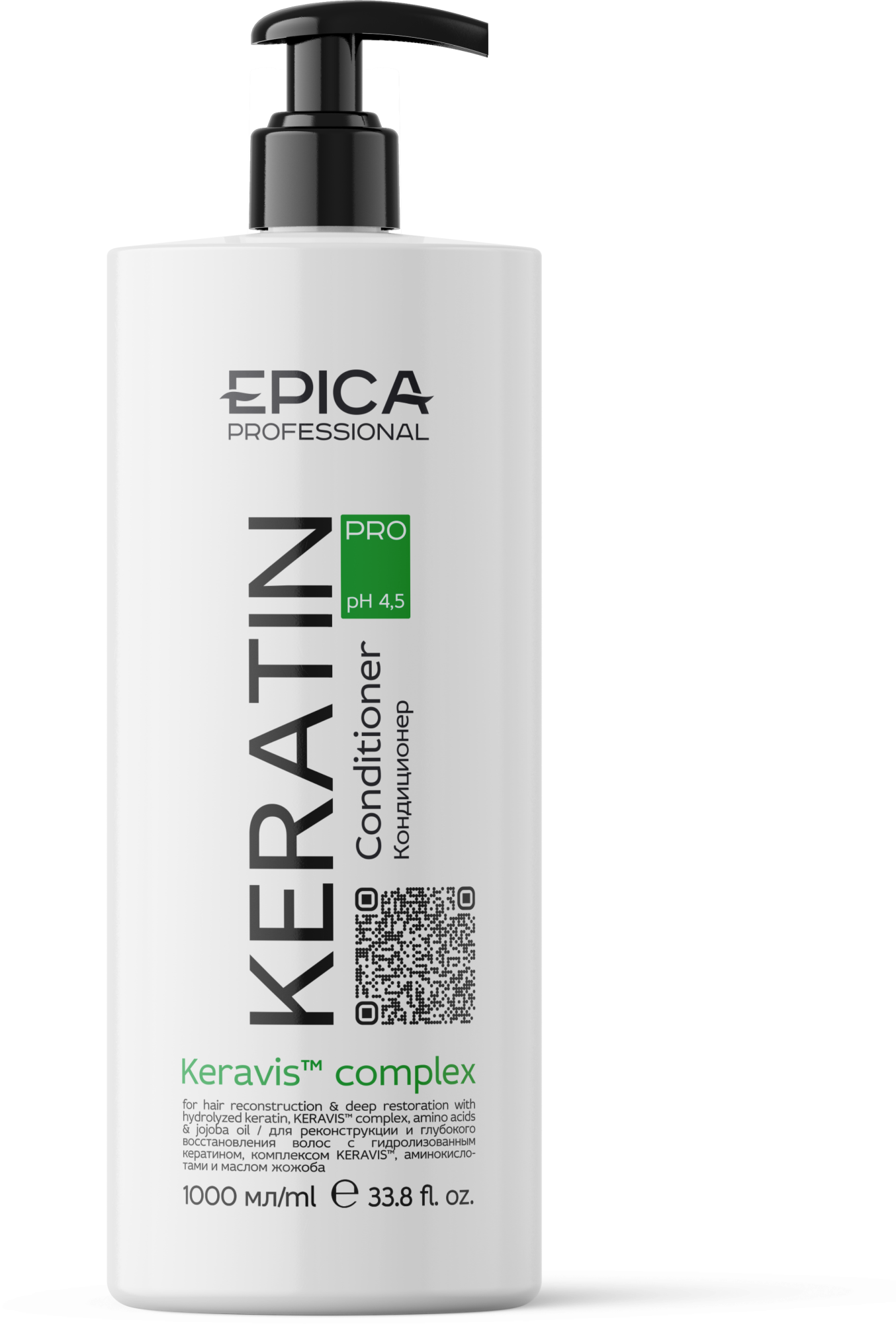 EPICA Professional Keratin PRO Кондиционер для реконструкции и глубокого восстановления, 1000 мл