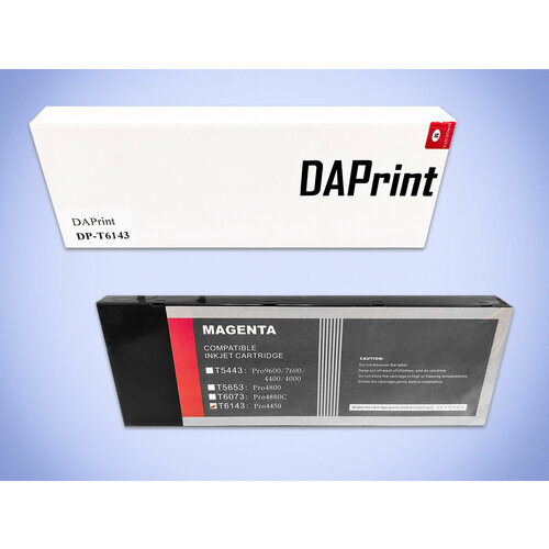 Картридж DAPrint T6143 для принтера Epson, пурпурный (Magenta)