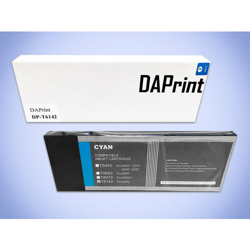 Картридж DAPrint T6142 для принтера Epson, голубой (Cyan) картридж daprint t6142 для принтера epson голубой cyan