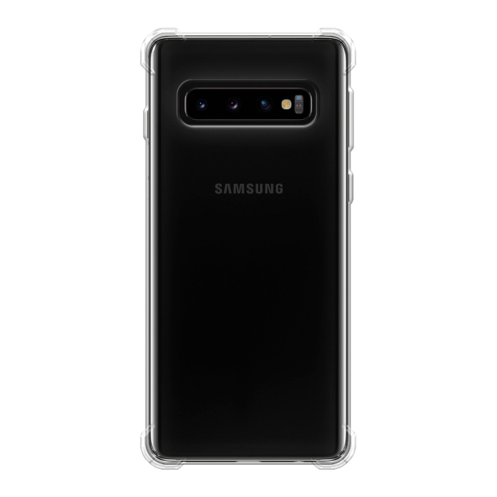 Противоударный силиконовый чехол на Samsung Galaxy S10 / Самсунг Галакси S10, прозрачный