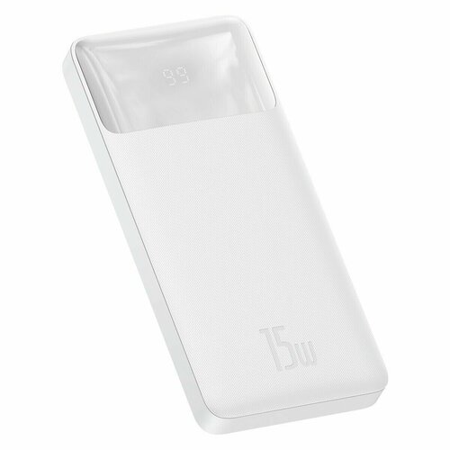 Внешний аккумулятор Baseus Bipow Digital Display Power bank, 10000mAh, 20W (PPDML-L02), белый