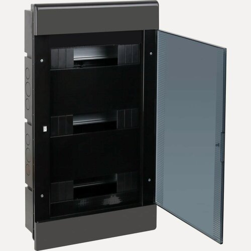 Изображение товара Щиток скрытой проводки Рувинил Тусо на 36 модулей с дверцей 547x299x103 мм черный 68136Ч