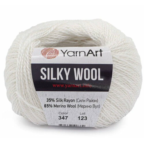 Yarnart silky wool 35% вискоза 65% шерсть мериносовая;25гр-190м ( 8 мотков)