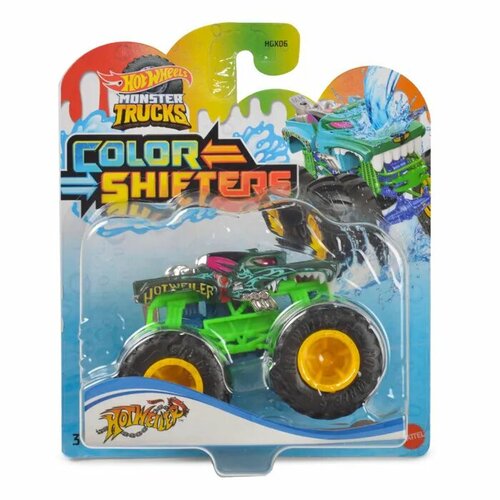 Машинка Hot Wheels Monster Trucks 1:64 Меняющие цвет, HGX06 1 28 benz x class 6 6 monster trucks diecasts