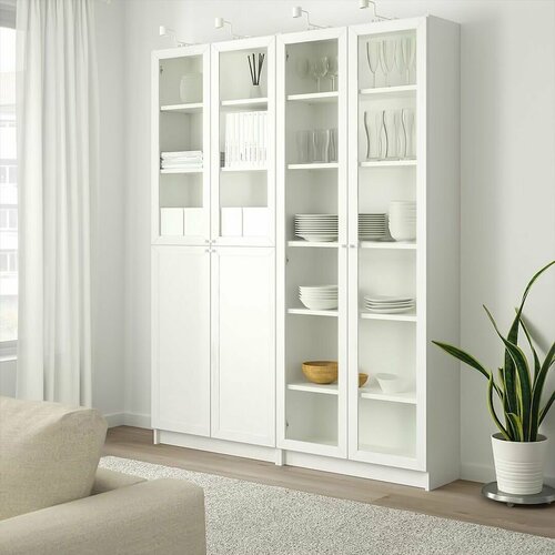 Стеллаж Билли 13 Белый икеа (IKEA), 160х30х202 см