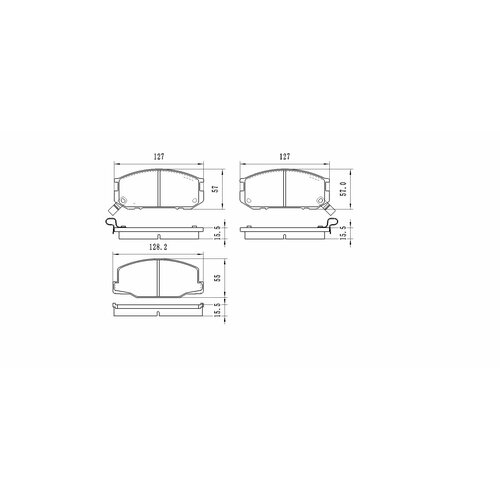 Колодки тормозные передние W1452BP для Toyota Estima (95-96); LiteAce (85-99); Previa (90-96); TownAce (86-99); Cressida euro (84-89) аналог NIBK PN1217;