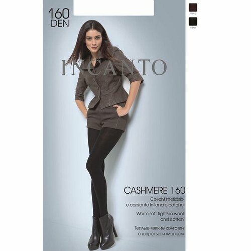 Колготки Incanto Cashemire, 160 den, размер 5, черный, мультиколор колготки женские sisi microcotton 160 den размер 2 цвет nero