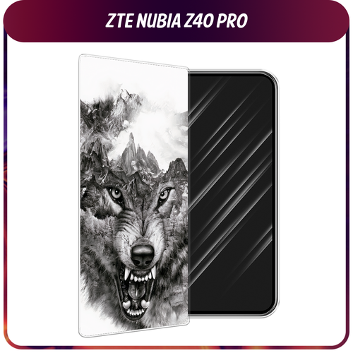 Силиконовый чехол на ZTE Nubia Z40 Pro / ЗТЕ Нубиа Z40 Про Волк в горах силиконовый чехол на zte nubia z40 pro зте нубиа z40 про розовая сакура прозрачный