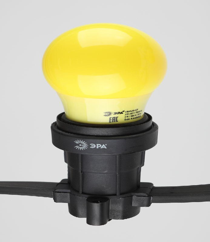 Светодиодная лампа Е27 3W 3000К (желтый) Белт-лайт Эра ERAYL50-E27 A50 (Б0049581) - фото №3