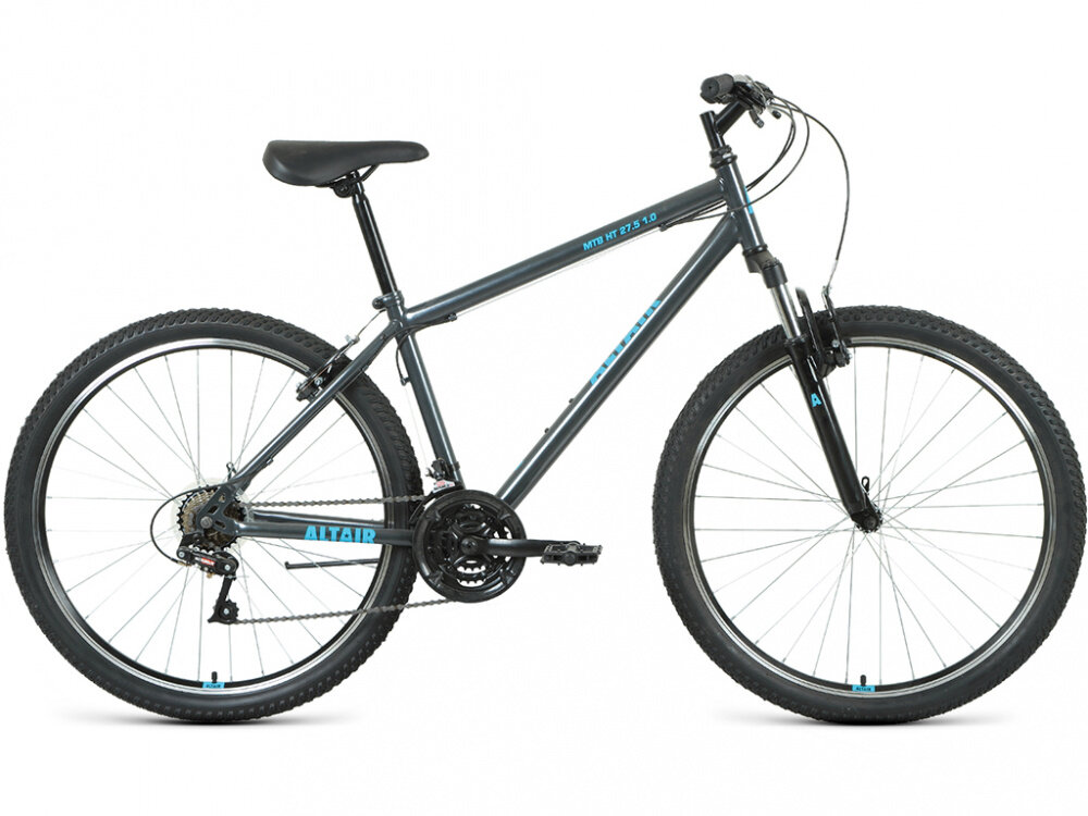 ALTAIR Велосипед ALTAIR MTB HT 27,5" 1.0 (рама 17", ярко-зеленый/черный)