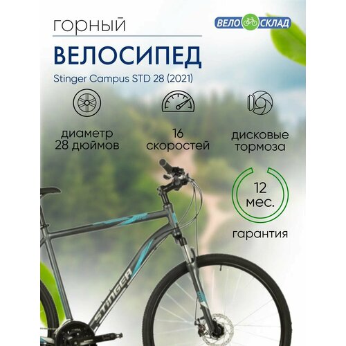 Дорожный велосипед Stinger Campus STD 28 год 2021 цвет Серебристый ростовка 205 43120₽