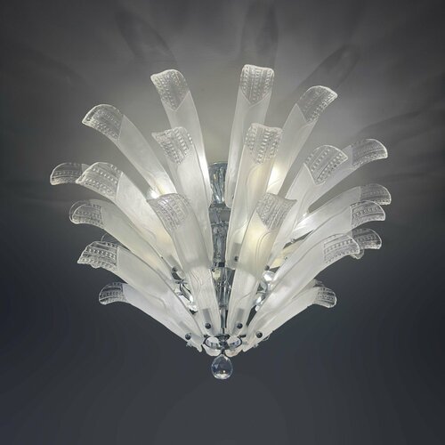 ICEBERG Люстра потолочная Notte Giorno Белый лед +хром