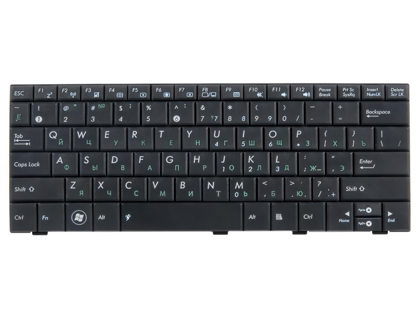 Клавиатура для Asus Eee PC 1005H 1008H 1001H Черная p/n: NSK-UF10R 9J. N1Q82.10R 0KNA-192SU03