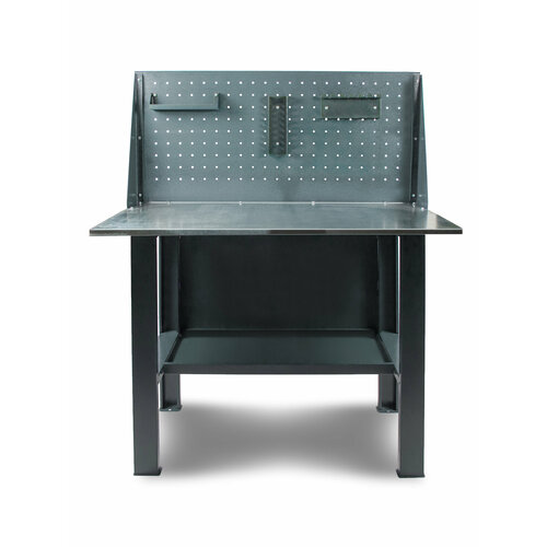 Верстак слесарный (столярный стол) металлический 118х70х87 см, нагрузка 120 кг, ОСБ+сталь