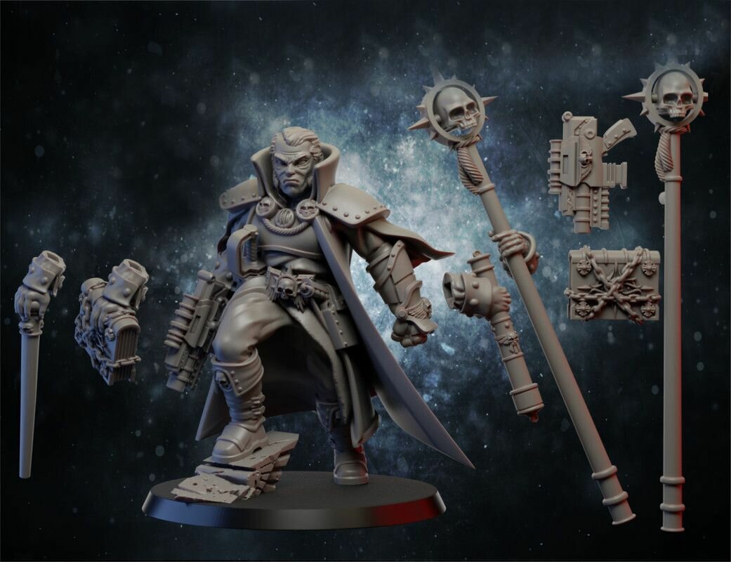 Inquisition - Имперский Инквизитор миниатюра для DnD (ДнД) и других Настольных игр( НРИ, Варгеймов или РПГ), фентези тематика