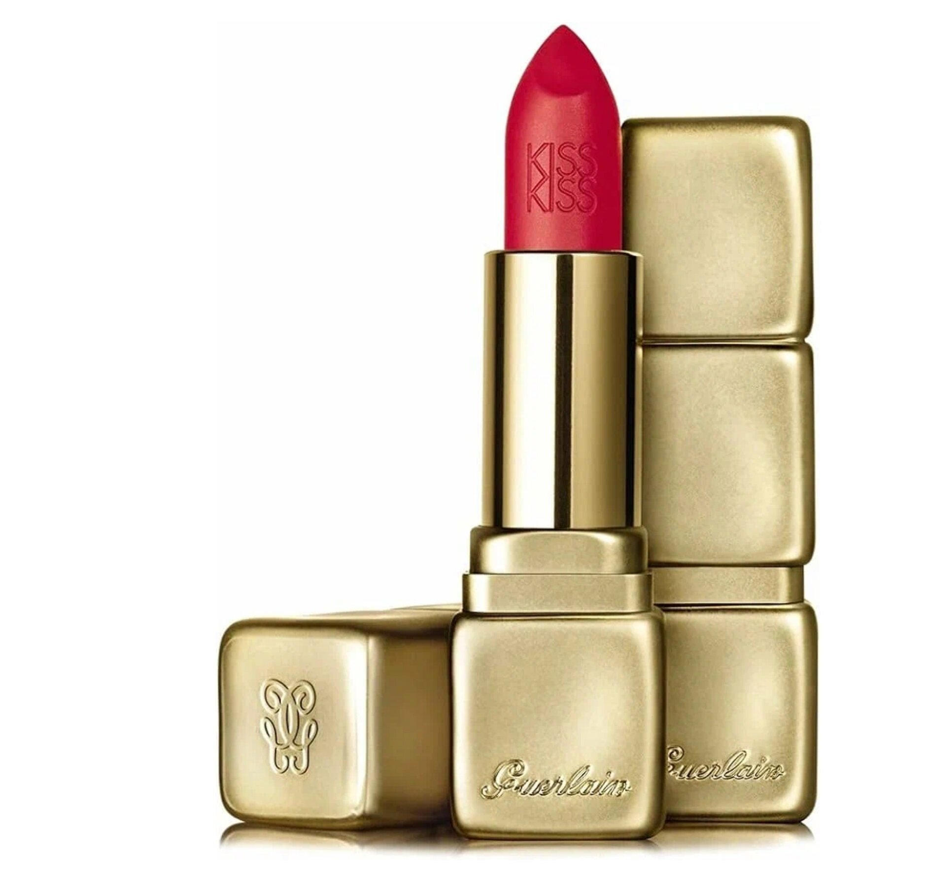 Guerlain помада для губ KissKiss Tender Matte, оттенок M332 Fire Red