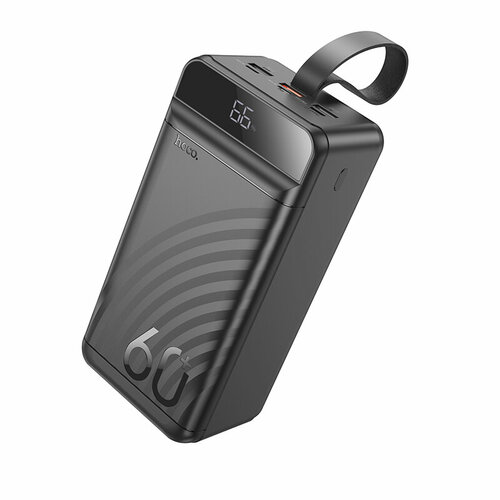 Внешний аккумулятор Hoco J123C, 60000mAh, быстрая зарядка, с LED фонарём, черный