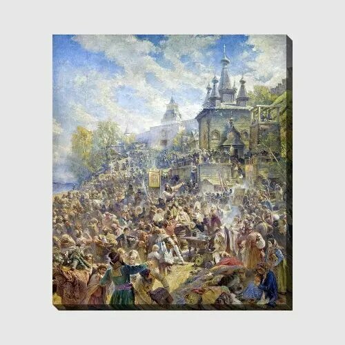 Картина на холсте Воззвание Минина Маковский Константин, 60*