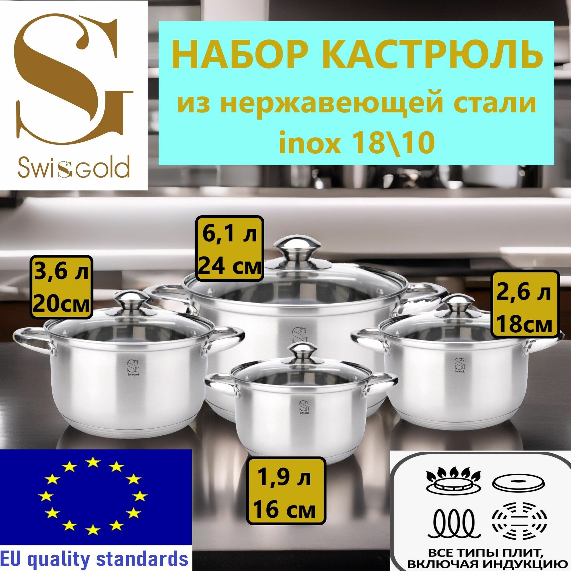 Набор кастрюль...