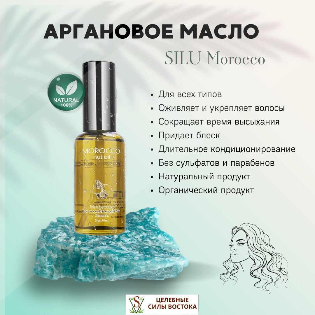 Марокканское аргановое масло SILU MOROCCO Salon Essentials Hair Care. — фото 1