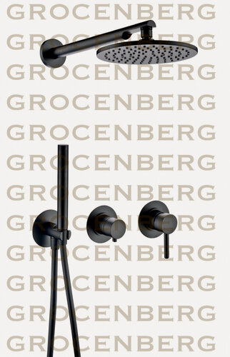 Изображение товара Душевая система скрытого монтажа Grocenberg GB5090BL Черный матовый