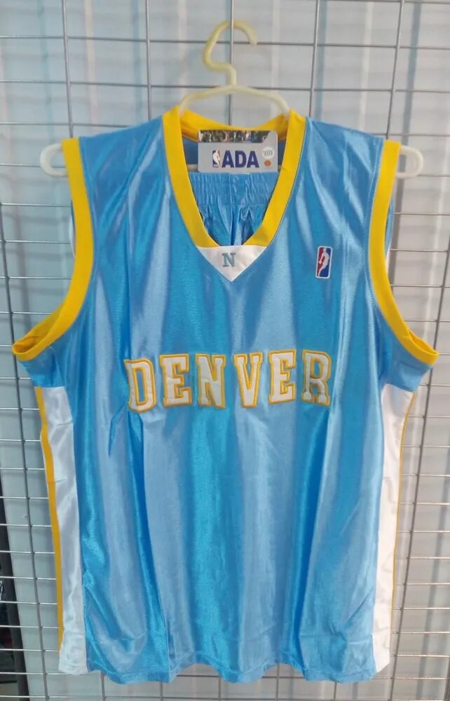 Для баскетбола DENVER размер 4XL ( русский 52 маломерка ) форма ( майка + шорты ) баскетбольного клуба Денвер NUGGETS ( США ) голубая