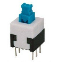 Мини кнопка управления модульная с фиксацией (mini) 7х7, 6с 2x off-on