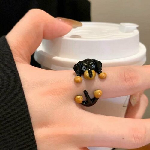 Кольцо-кулон, эмаль, безразмерное, коричневый