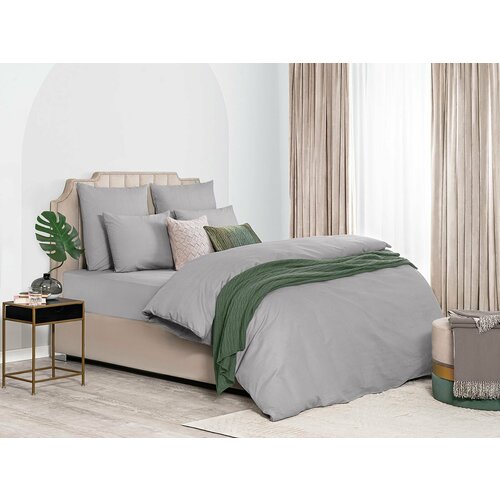 Исти серый Пододеяльник на молнии 200х215-1 1пр сатин - микромодалполивискоза 1790₽