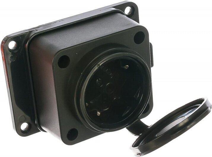 Настенная однофазная каучуковая розетка с заглушкой UNIVersal 602229