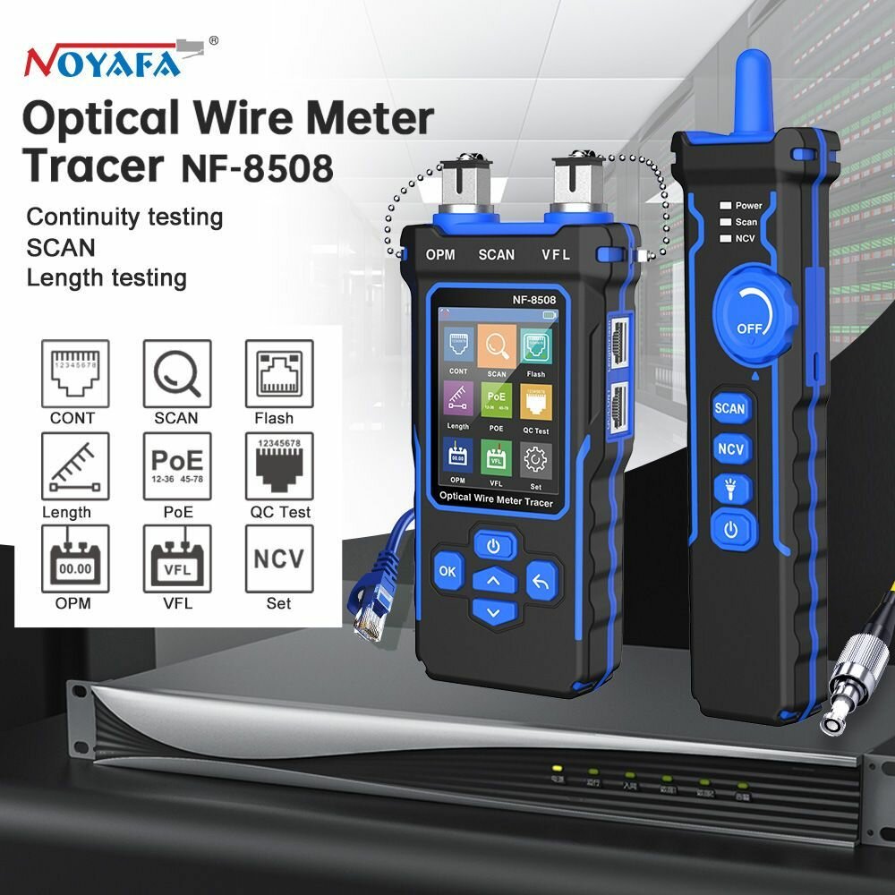 Кабельный тестер Noyafa NF8508, штекер европейского стандарта