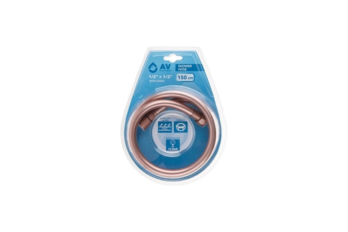 Шланг душевой, PVC, 1/2" г-г 150 см, розовое золото, AV Engineering (AVSSS-113)