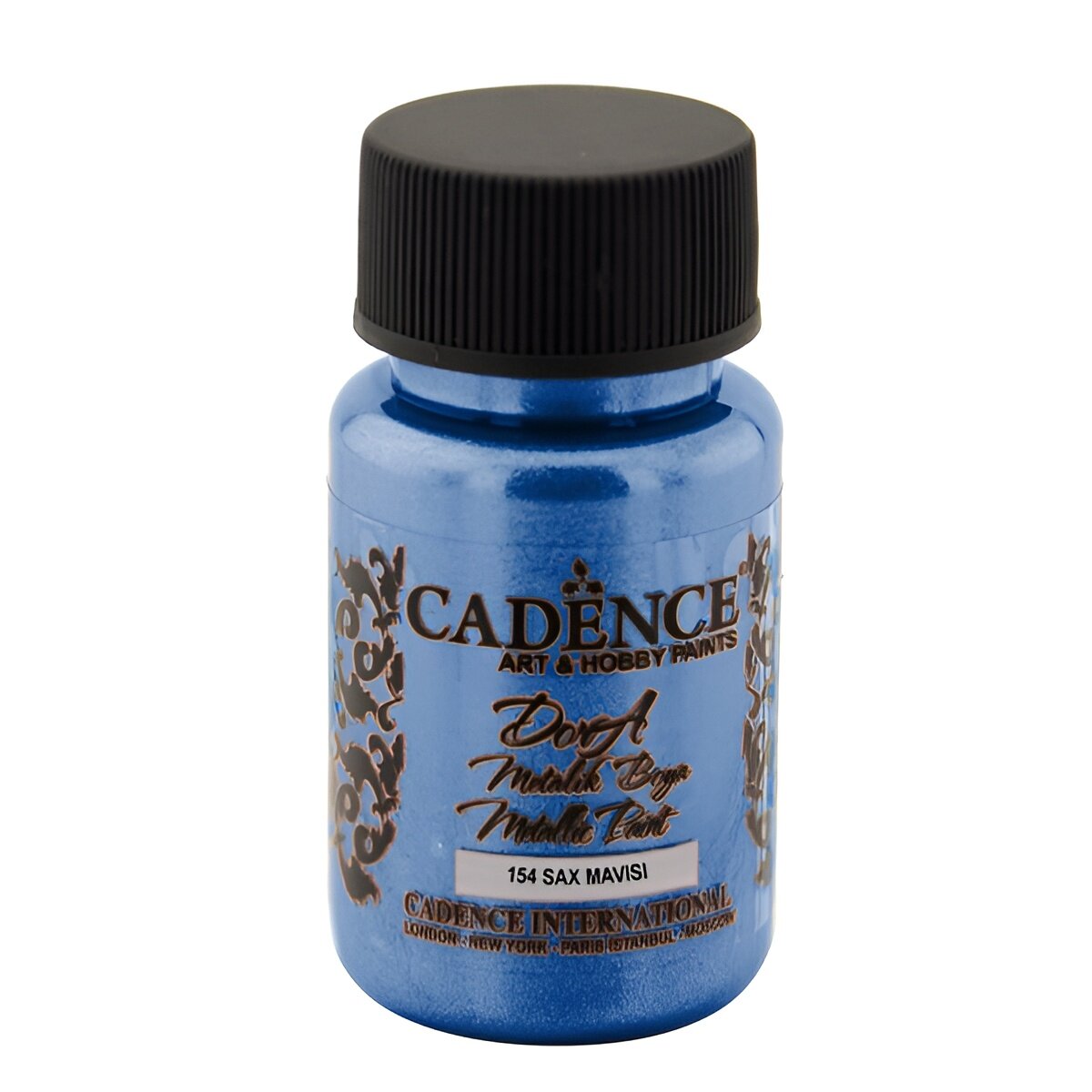 Акриловая краска Cadence Dora Metallic Paint, 50 ml. Sax Blue-154