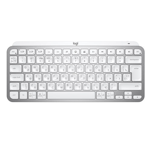 Беспроводная клавиатура Logitech MX Keys Mini pale grey английскаярусская ISO 10990₽