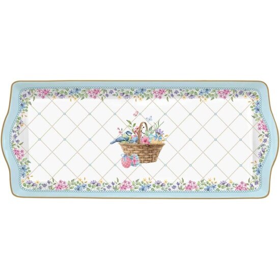 Блюдо Easy Life 35х15 см Корзина с цветами фарфор P Spring Bloom (EL-R1109/SPBL)