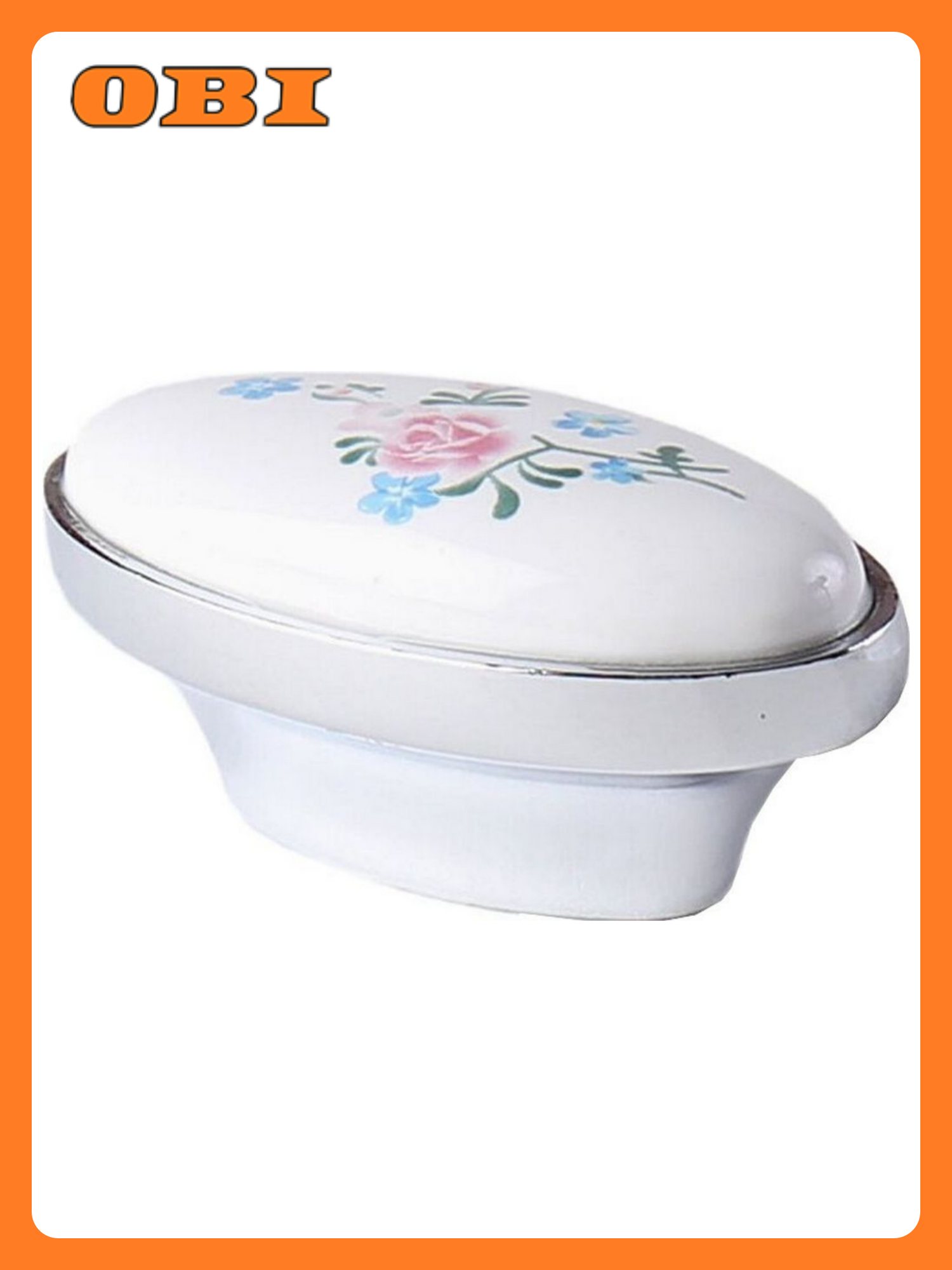 Мебельная ручка-кнопка Larvij цинковый сплав белая глянцевая