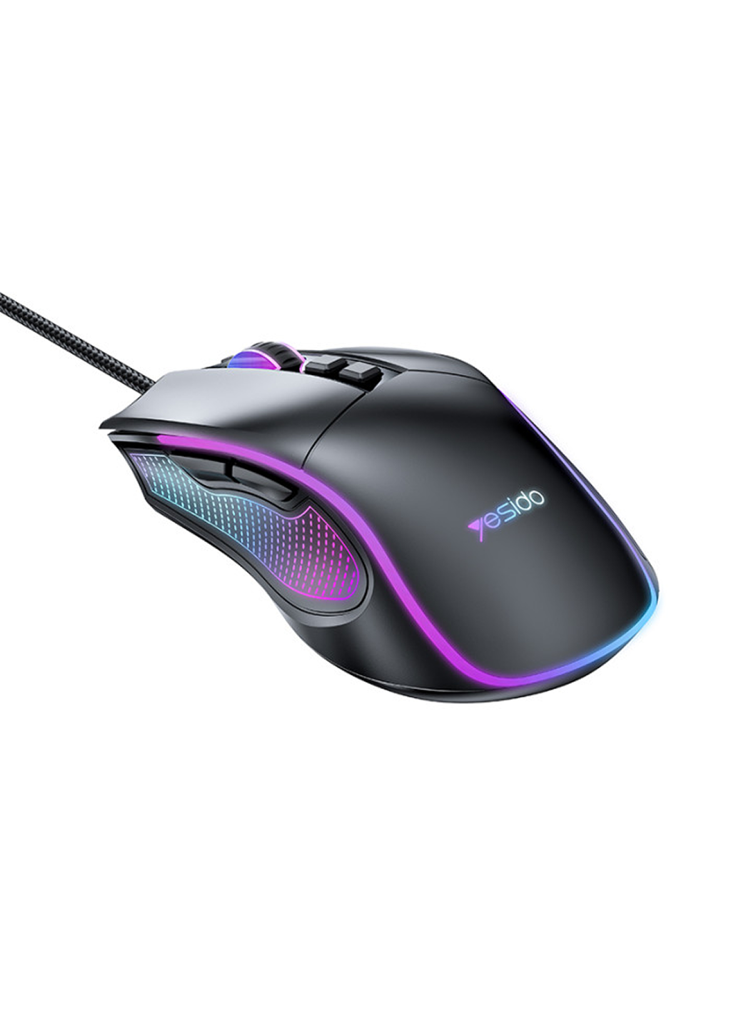 Мышь проводная игровая Yesido KB20 RGB подсветка 7200 DPI эргономичная