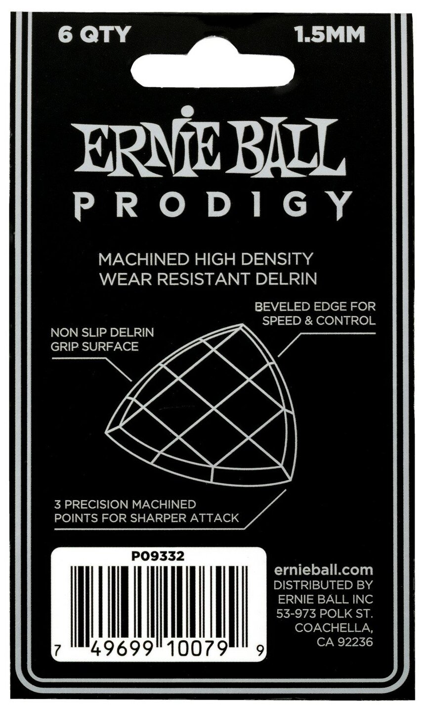 ERNIE BALL 9332 Prodigy Black Набор медиаторов