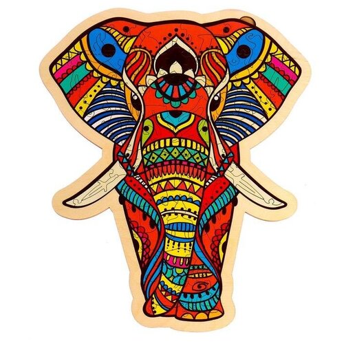 фото Фигурный пазл в рамке «индийский слон» нет бренда