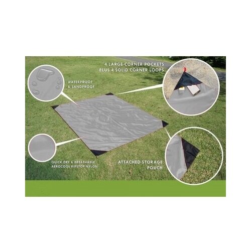 фото Коврик для пляжа и пикника с карманами beach mat 1 местный 70x200 см. ningbo