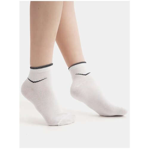 фото Носки женские фитнес 2 с крапивой и эластаном белые 5 пар, размер 36-41 atc