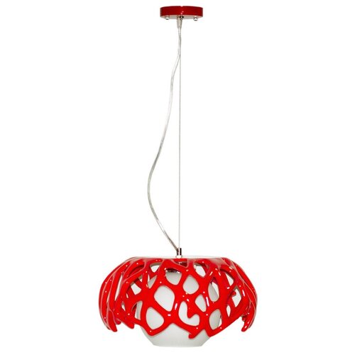 Подвес цветной. Акрил. L5004/1R. Диаметр 30 см, высота 24-90 см (регулируется тросом). Лампа 1хE27