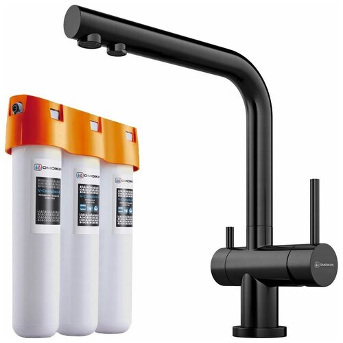 Комплект смеситель+фильтр Omoikiri Nagano-GM + Pure drop Lite 4179.8028