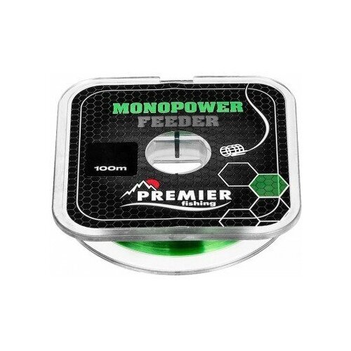 фото Леска premier fishing monopower feeder 0,35мм 100м green nylon pr-mf-g-035-100