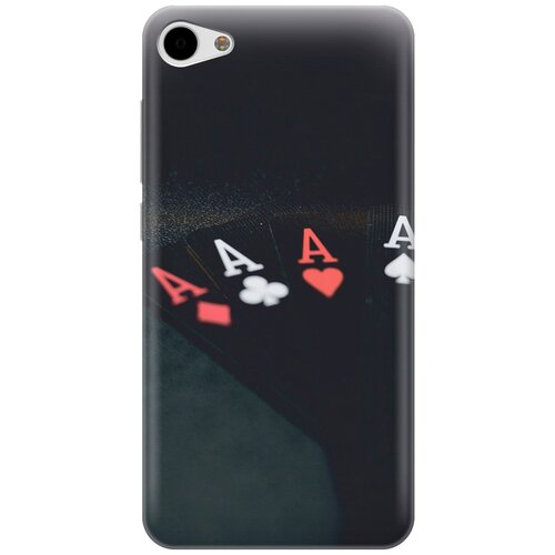 фото Силиконовый чехол на meizu u10 / мейзу ю10 с эффектом блеска "флеш-рояль gosso